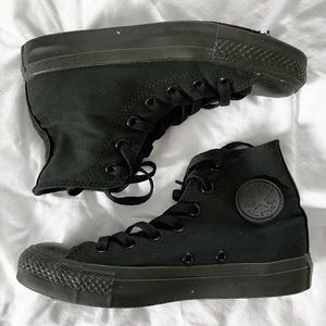 Black high top converse